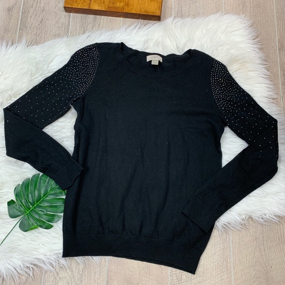 LOFT Tops - Loft | Jeweled Sleeve Top | 0430 LOFT Tops - Loft | Jeweled Sleeve Top | 0430